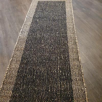 Teppich Läufer CAROLL 70x200cm schwarz sand
