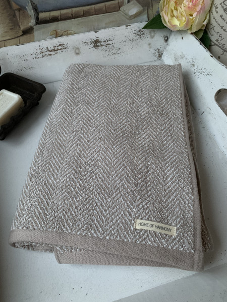 Bade Dusch Handtuch ELLA Sand 70x140 cm Frottee Handtuch Baumwolle