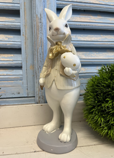 Dekoration Ostern Hase Kaninchen Junge Frühling 10 x 10 x 25 cm Landhaus