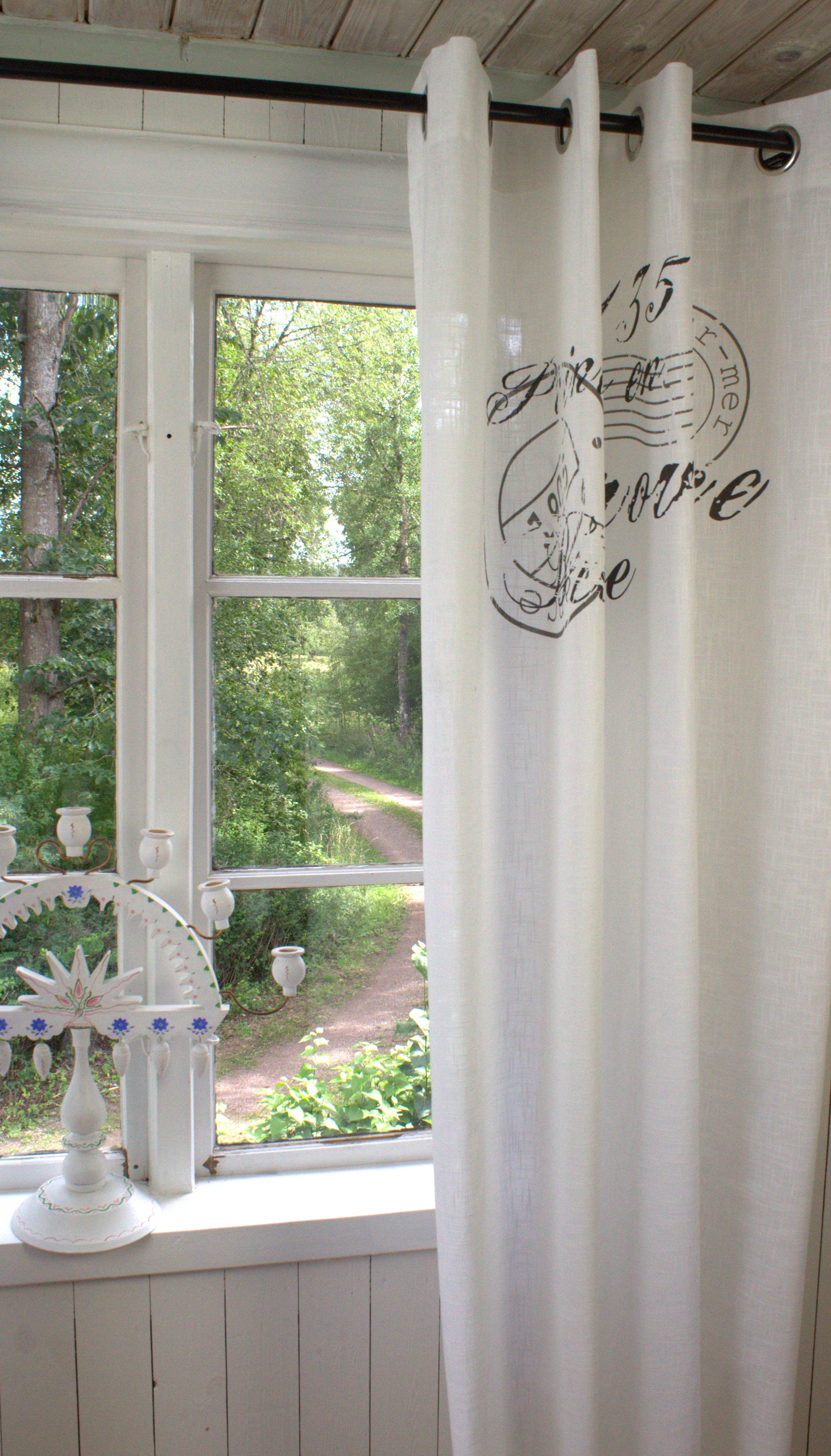 Gardine NICE GRAU 1 x 140 x 250 cm BxL(H) Ösen Schal Weiß Landhaus Vintage  Shabby | Gardinen & Vorhänge | Gardinen & Vorhänge | Gardinen | lillabelle